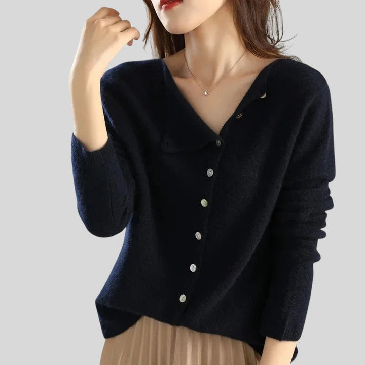 Margareta™ - Плетено палто с елегантни копчета